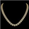 Image 1 : 32.64 ctw Cushion Cut Diamond Micro Pave Necklace 18K Yellow Gold - REF-4475Y8X