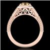 Image 3 : 0.84 ctw Intense Fancy Yellow Diamond Art Deco Ring 18k Rose Gold - REF-161K8Y