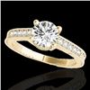 Image 1 : 1.45 ctw Certified Diamond Solitaire Antique Ring 10k Yellow Gold - REF-245R5K
