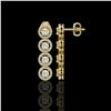 Image 2 : 3.84 ctw Diamond Micro Pave Earrings 18K Yellow Gold - REF-304K8Y
