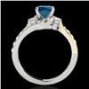 Image 2 : 1.6 ctw SI Certified Fancy Blue Diamond Bypass Ring 10k 2Tone Gold - REF-135M2G