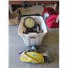 Image 1 : Electric Chop Saw Part & Bin of Casters