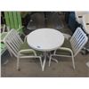 Image 1 : Metal Patio Table with 2 Metal Arm Chairs