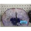Image 1 : Purple Brazilian Crystal Agate Bookend Set