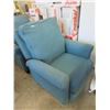 Image 1 : Blue Fabric Upholstered Arm Chair