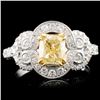Image 1 : 18K Gold 1.79ctw Fancy Diamond Ring