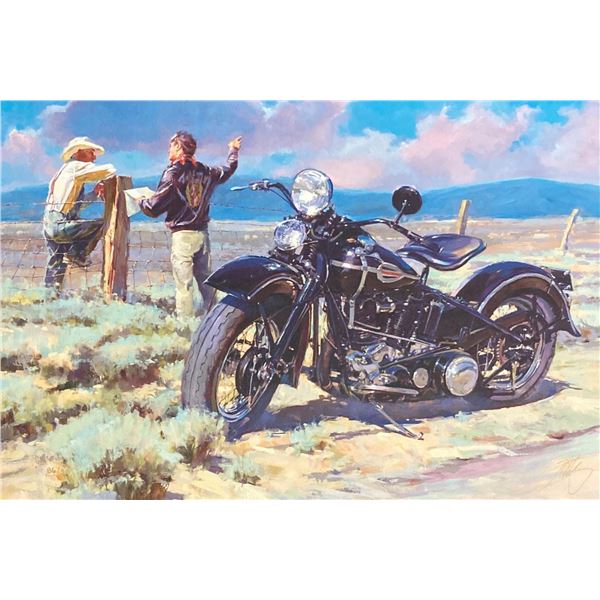 Tom Fritz- Original Giclee on Canvas "Barb Wire"