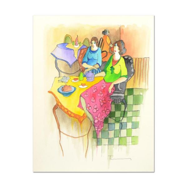 Itzchak Tarkay (1935-2012), Original Mixed Media Watercolor, Hand Signed with Letter of Authenticity