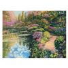 Image 1 : Howard Behrens (1933-2014), "Giverny Path" Limited Edition on Canvas, Numbered and Signed with COA.