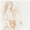 Image 2 : "Small Breton Woman with Child" Limited Edition Lithograph by Edna Hibel (1917-2014), Numbered and H