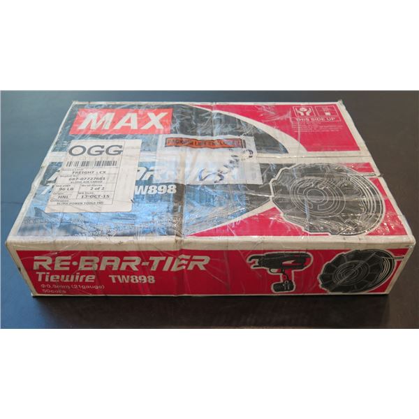 MAX Re-Bar-Tier Tiewire 50 Coils 21 Gauge TW898 New in Box