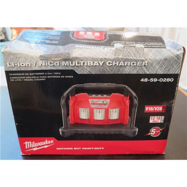 Milwaukee Li-ion / NiCd Multibay Charger Model 48-59-0280 New in Box