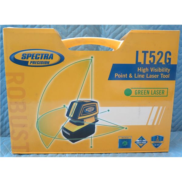 Spectra Precision High Visibility Point & Line Laser Tool Model LT52G New in Box