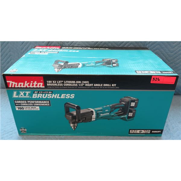 Makita LXT Lithium-Ion Brushless Cordless Right Angle Drill Kit XAD03PT New in Box