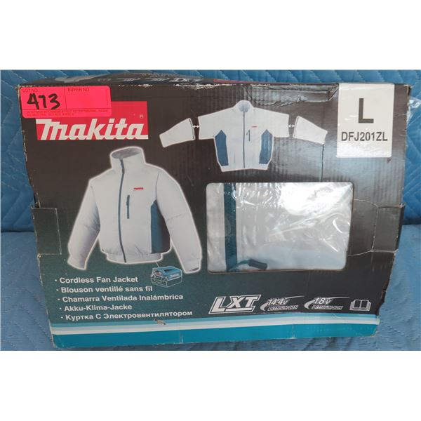 Makita Cordless Fan Jacket L Model DFJ201ZL New in Box