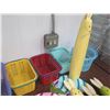 Image 7 : Multiple Plastic Baskets, Folding Chair, Bamboo Coasters, Chopsticks, Decorations, etc