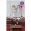 Image 1 : Qty 5 Decorative Large Lollipops & Rolling Platform Cart