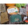 Image 13 : Multiple Woven Baskets, Metal Shelf Pieces, Ikea Mesh Storage, Artificial Fruit, Rope, etc