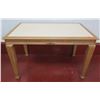 Image 1 : Mark David Custom Furniture Wood & White Laminate Table w/ Drawer 48"x30"x30"H