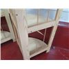 Image 4 : Qty 2 Corner Display 3 Tier Wooden Shelves 11"x11"x37"H
