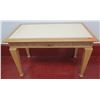 Image 1 : Mark David Custom Furniture Wood & White Laminate Table w/ Drawer 48"x28"x30"H