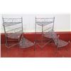 Image 1 : Qty 2 Iron 3 Tier Round Stair Display 17"Wx30"H