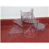 Image 5 : Qty 2 Iron 3 Tier Round Stair Display 17"Wx30"H