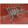 Image 2 : Metal Rectangle Stool 30"H, Footed Base, Floral Easel & Blue Hanger Display