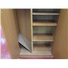 Image 10 : Qty 2 Double Door Cabinets: White 9 Section 30"x16"x72" & Wood 9 Tier 30"x14"x53"H