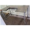 Image 1 : Metal Work Table w/ Cut-Out Section 54"x27"x31"H