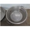 Image 3 : Qty 2 Metal Bowls w/ Handles 22" Diameter x 6"H, Round Strainer & Stir Paddle 60"L