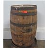 Image 1 : Wooden Barrel w/ Metal Belt Straps 35"H