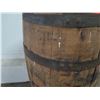Image 3 : Wooden Barrel w/ Metal Belt Straps 35"H