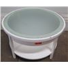 Image 1 : Round White Side Table w/ Undershelf 39" Diameter x 24"H