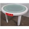 Image 1 : Round White Side Table 15" Diameter x 10"H