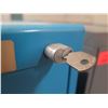 Image 3 : Steelcase Locking Metal 4 Drawer Blue File Cabinet