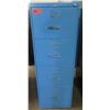 Image 1 : Steelcase Locking Metal 4 Drawer Blue File Cabinet