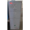 Image 1 : Sears Locking Metal 4 Drawer Gray File Cabinet