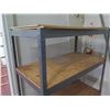 Image 2 : Metal & Wood 4 Tier Adjustable Shelf 48"x24"x72"H