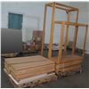 Image 1 : Qty 2 Pallets Interlocking Wood Shelf Panels (2 Assembled)
