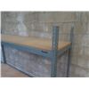 Image 2 : Metal & Wood 2 Tier Adjustable Shelf 96"x24"x60"H