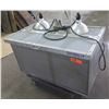 Image 1 : Rolling Metal 2 Section Cabinet w/ Top Opening & Lights 35"x20"x18"H