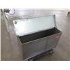 Image 3 : Rolling Metal 2 Section Cabinet w/ Top Opening & Lights 35"x20"x18"H