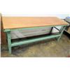 Image 1 : Metal & Wood Work Table 74"x24"x29"H