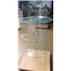 Image 1 : Round Clear 3 Tier Interlocking Display on Wood Base