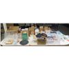 Image 1 : Misc Glassware, Plastic Organizers, Wood Frames, Ball Caps, Turtle Pendants, Trays, etc