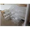 Image 2 : Multiple Plastic Bulk Candy Containers, Jars w/ Lids & Wood Side Table