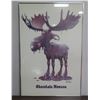 Image 1 : Chocolate Moose Art Print Signed Moskowitz in Metal Frame 24"x36"