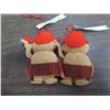 Image 3 : Qty 2 Fabric Menehune Mac Hanging Ornaments 1.5"x2.5"H