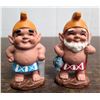 Image 1 : Qty 2 Menehune Figurines 3.5"H